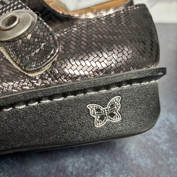 Alegria Paloma Pewter Dazzler Mary Jane Comfort Shoes Leather Women's 37- 7/7.5 - Picture 7 of 11